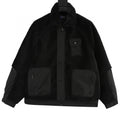 Polo Ralph Lauren Black Fleece Jacket with Patch Pockets