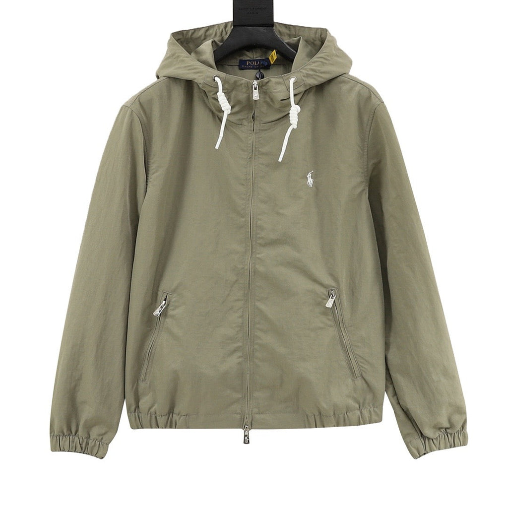Polo Ralph Lauren Men's Sage Green Hooded Full-Zip Windbreaker