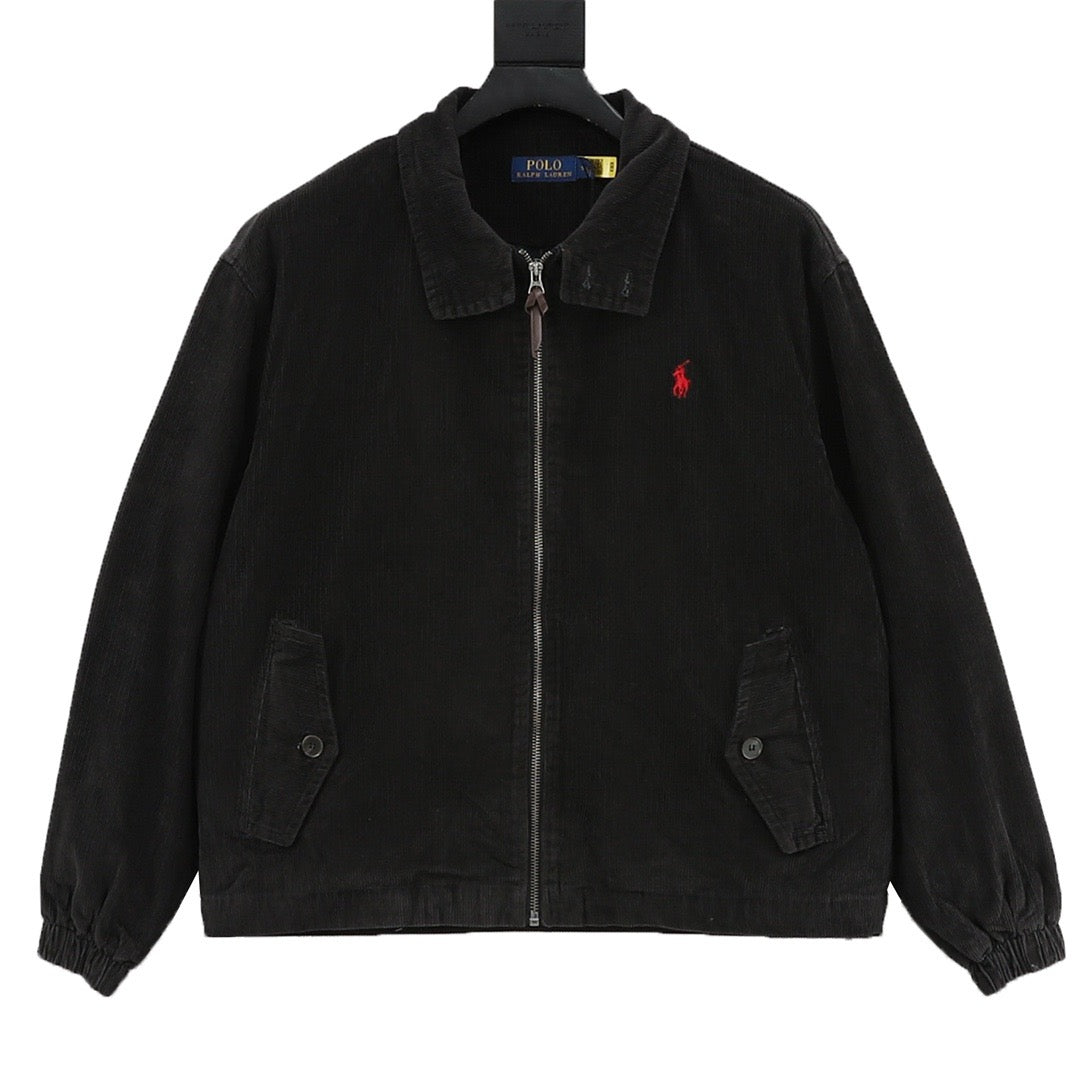 Polo Ralph Lauren Men's Black Classic-Fit Corduroy Harrington Jacket