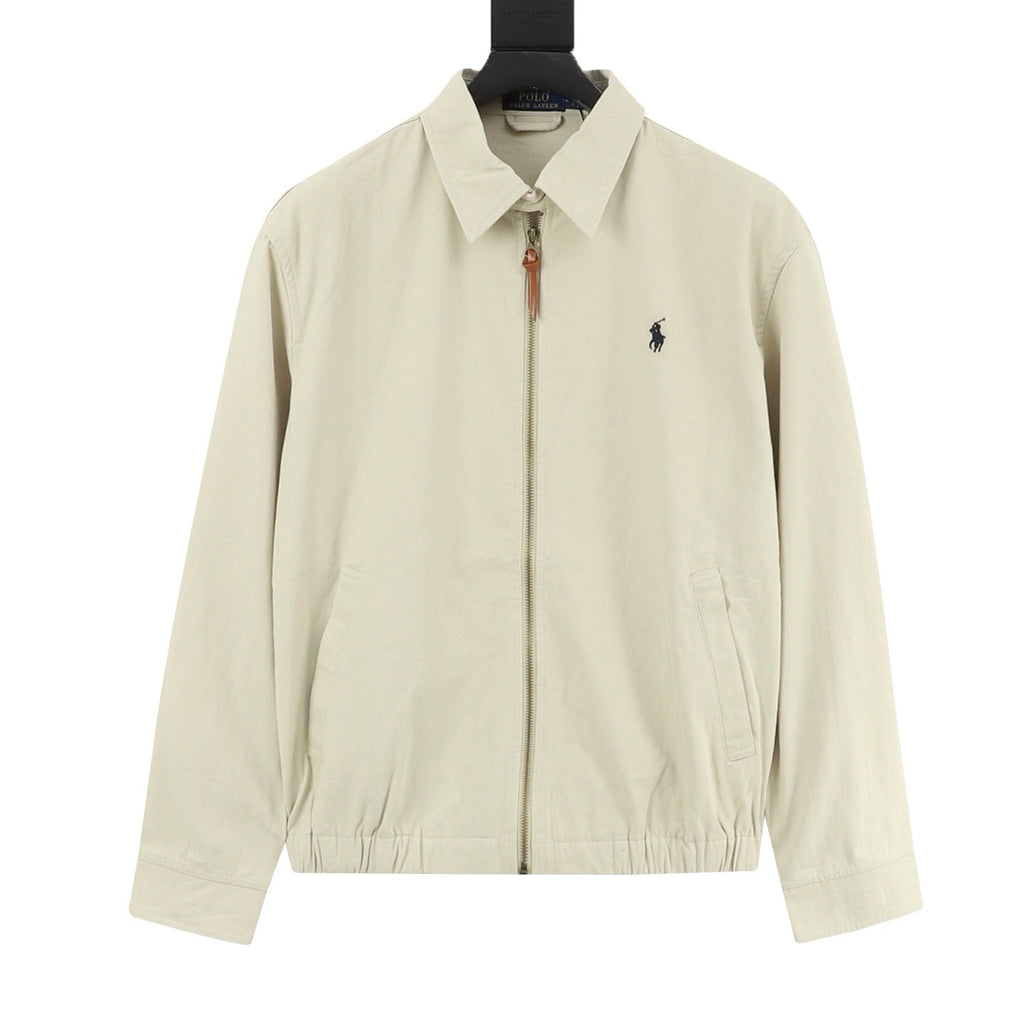 Polo Ralph Lauren Men's Khaki Bi-Swing Cotton Twill Harrington Jacket