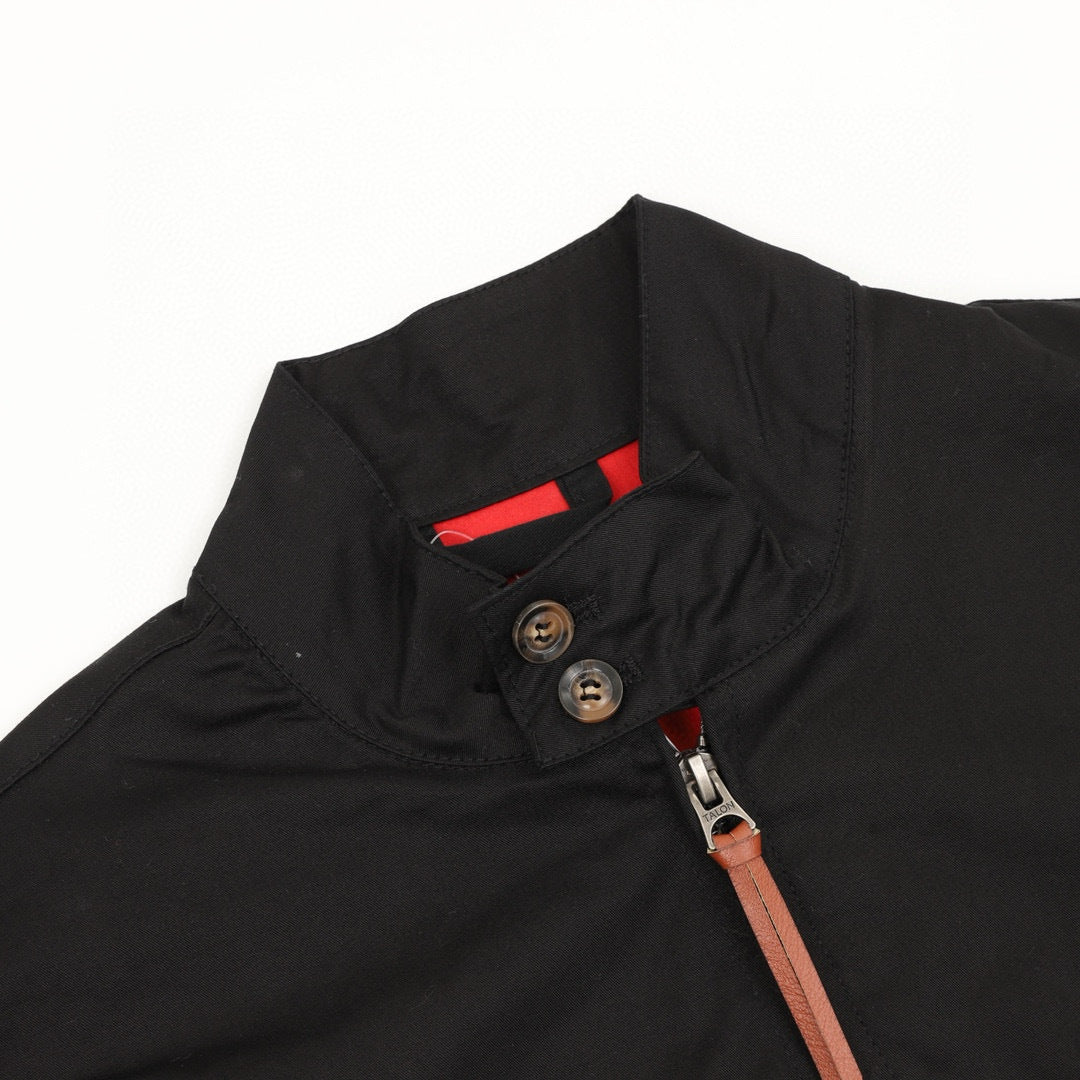 Polo Ralph Lauren Men's Black Classic‑Fit Twill Signature Pony Harrington Jacket