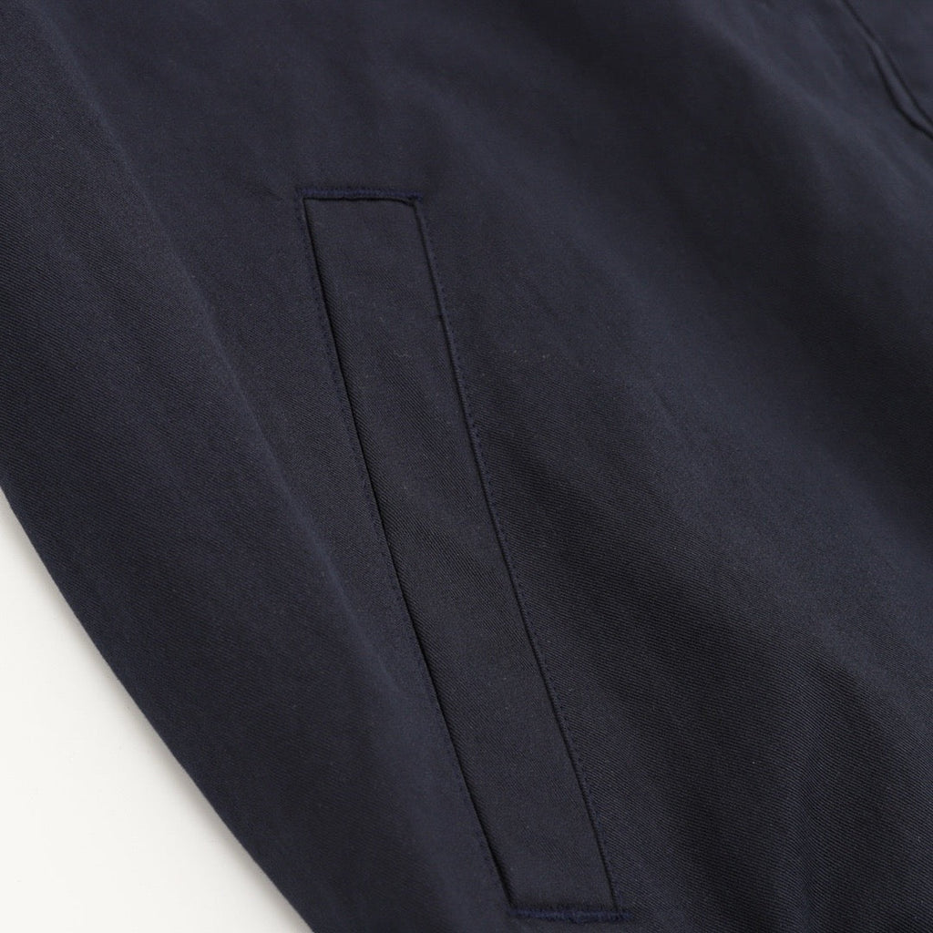 Polo Ralph Lauren Men's Navy Harrington Jacket with White-Trim Collar