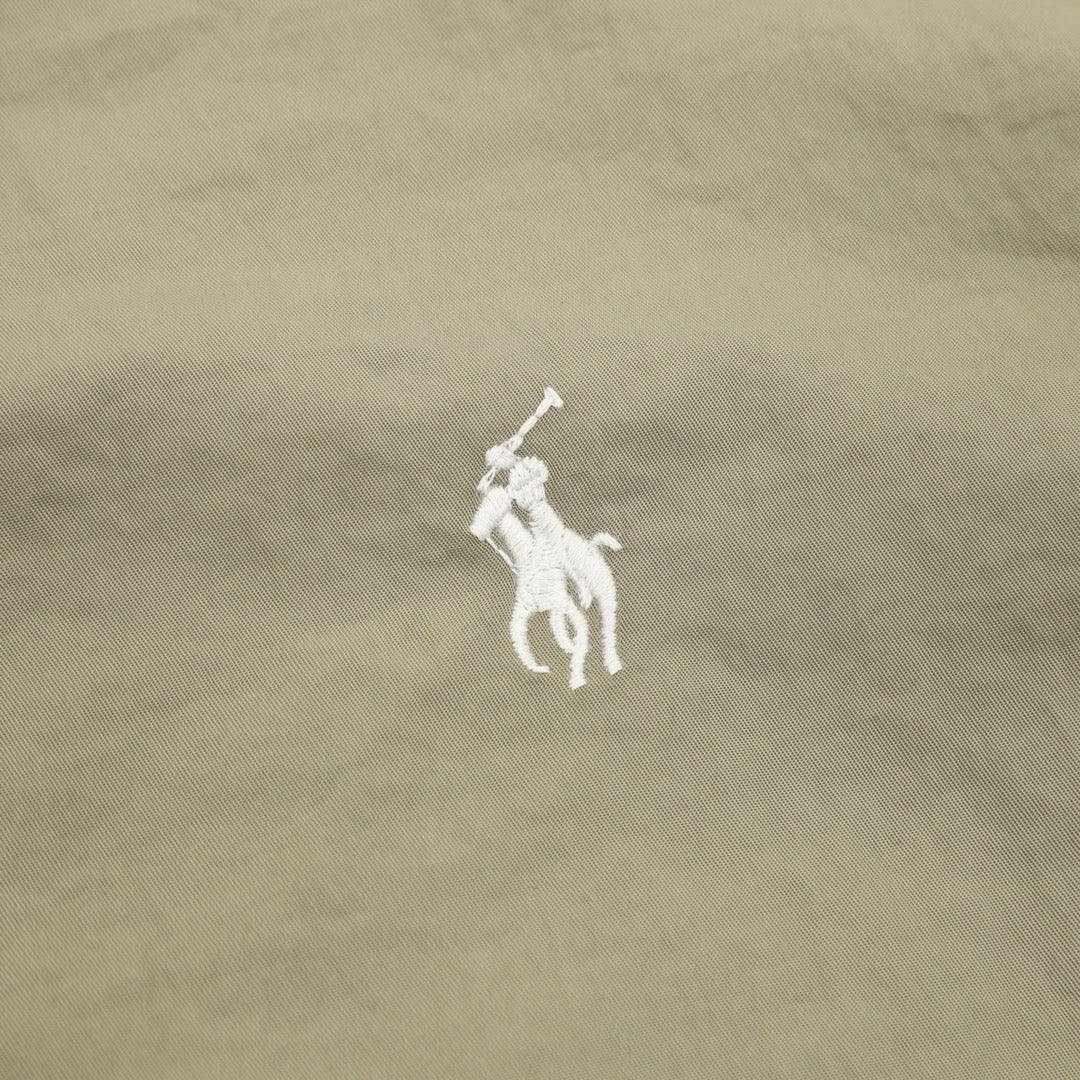 Polo Ralph Lauren Men's Sage Green Hooded Full-Zip Windbreaker