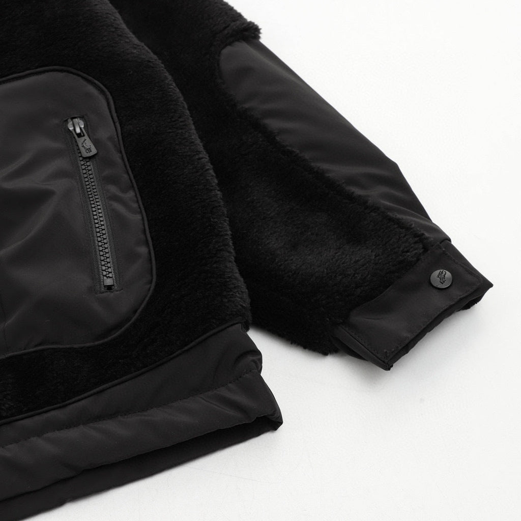 Polo Ralph Lauren Black Fleece Jacket with Patch Pockets