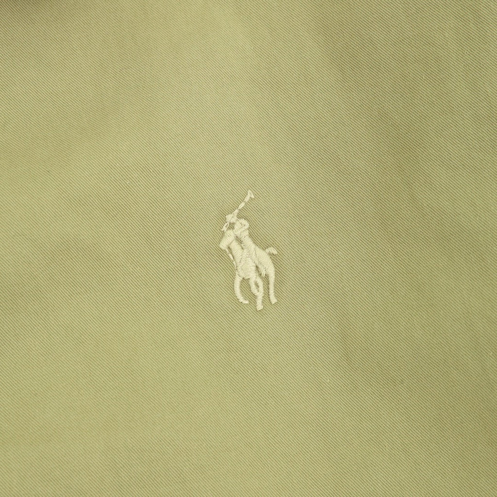 Polo Ralph Lauren Men's Light Green Harrington Jacket with Check-Trim Collar
