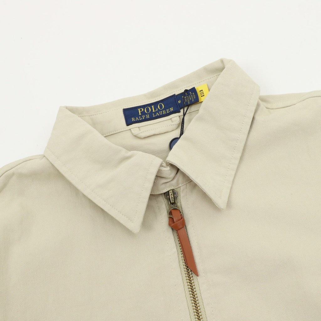 Polo Ralph Lauren Men's Khaki Bi-Swing Cotton Twill Harrington Jacket
