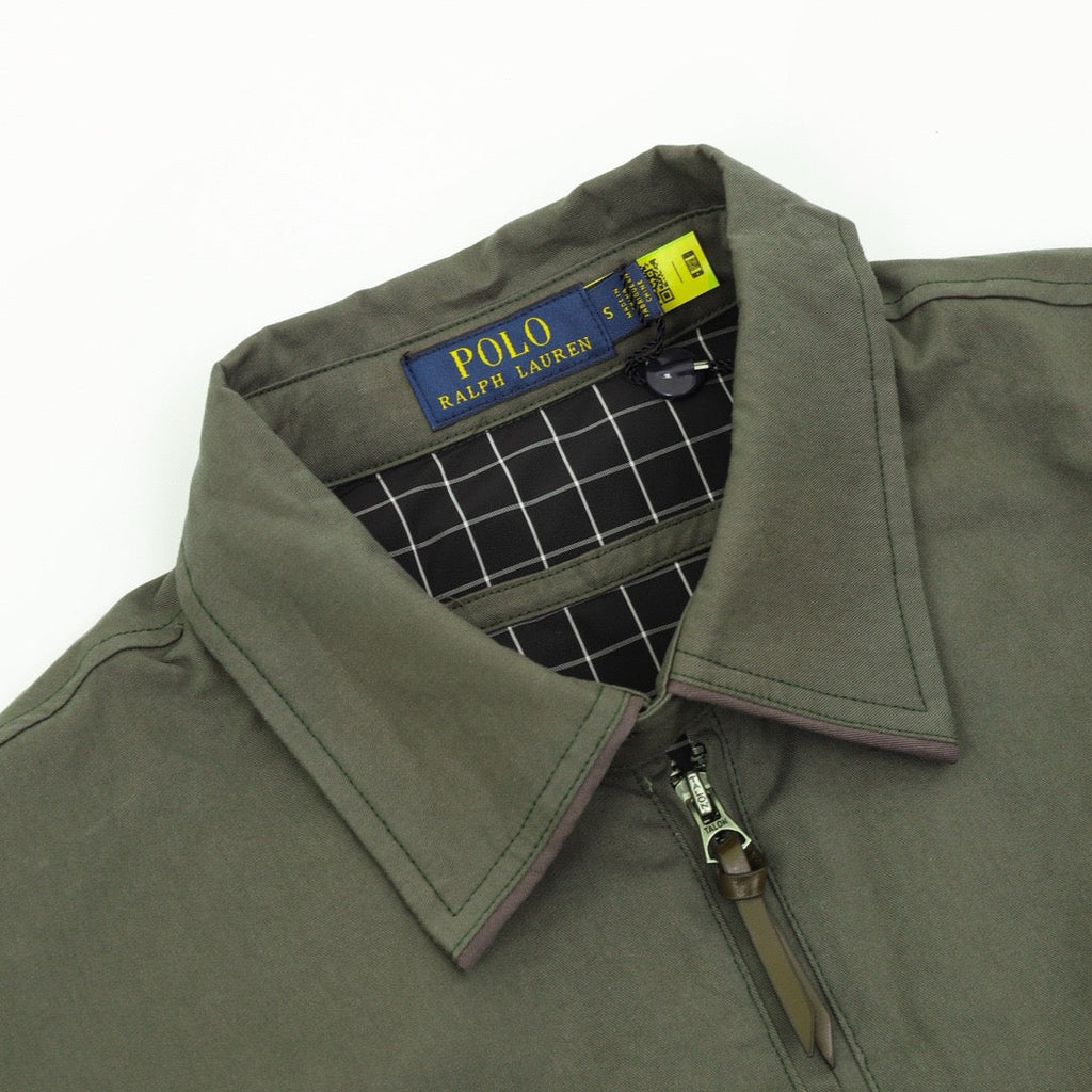 Polo Ralph Lauren Men's Olive Green Harrington Jacket with Tonal Pony Logo