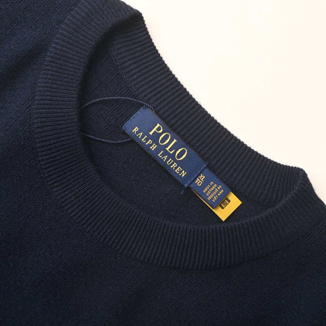 Polo Ralph Lauren Classic‑Fit Navy Crew Neck Knit Sweater