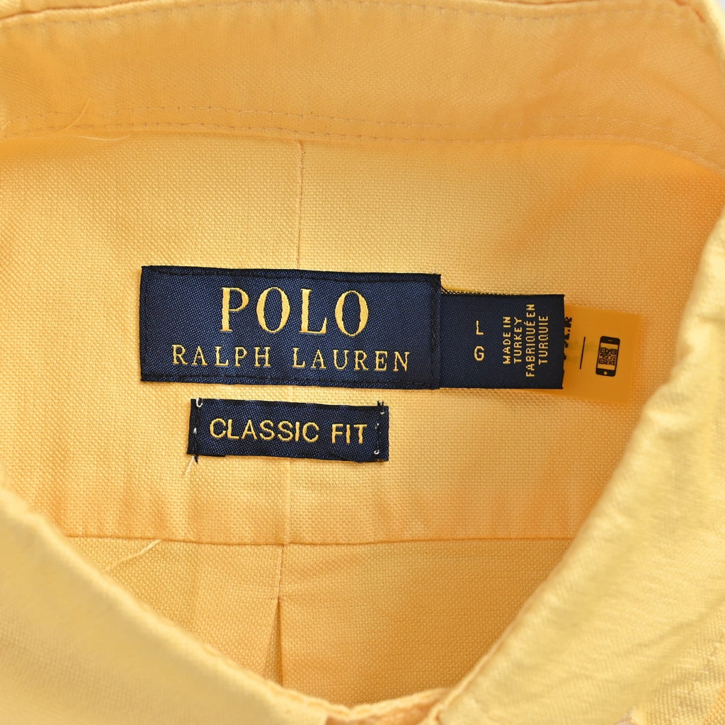 Polo Ralph Lauren Classic‑Fit Series Yellow Oxford Long Sleeve Shirt