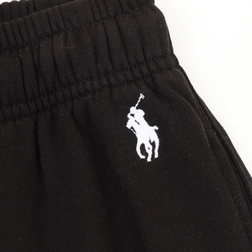 Polo Ralph Lauren Classic‑Fit Black Wide‑Leg Fleece Sweatpants
