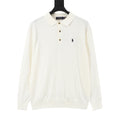 Polo Ralph Lauren Classic‑Fit Cream Knit Long Sleeve Polo Shirt