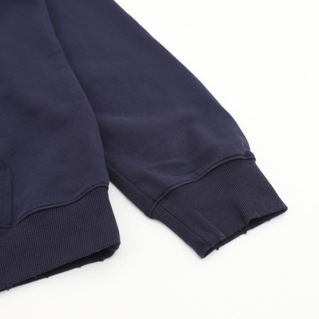 Louis Vuitton Logo Embroidery Pullover Hoodie Navy