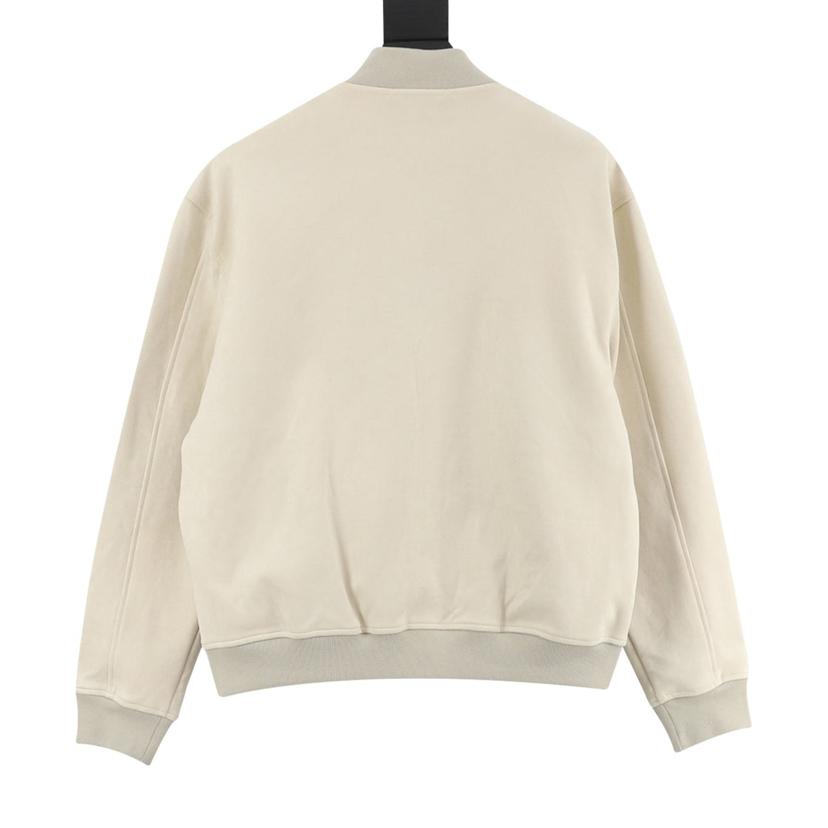 Louis Vuitton Paris Embroidered Suede‑Effect Bomber Jacket Off‑White