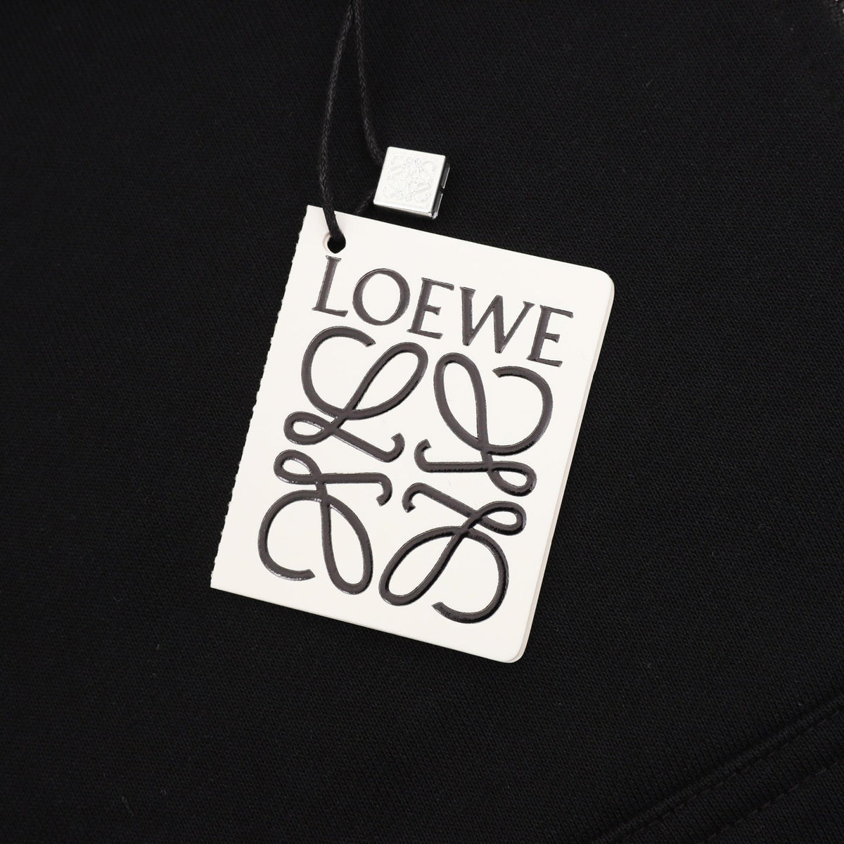 Loewe Anagram‑Logo Full‑Zip Hoodie Black Orange Drawstring