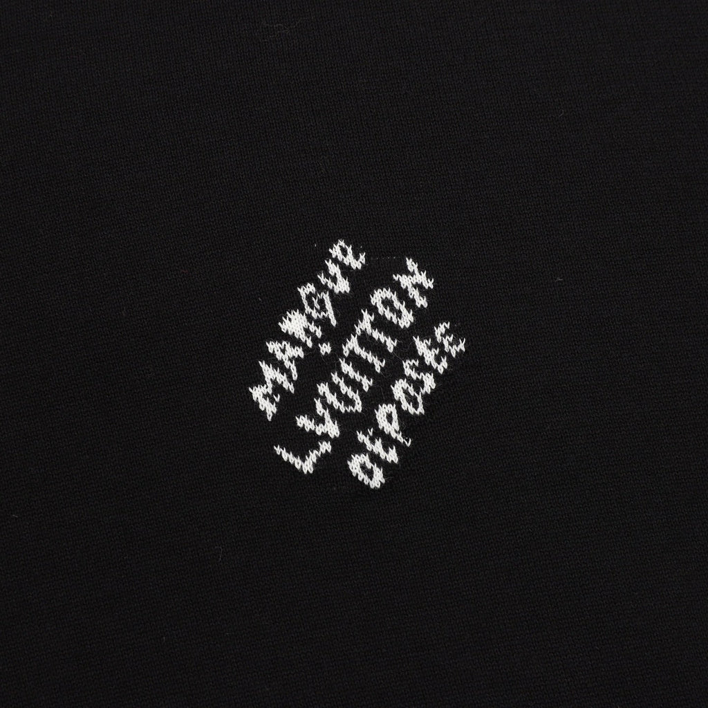 Louis Vuitton Manslv Logo Embroidery Crew‑Neck Knit Sweater Black