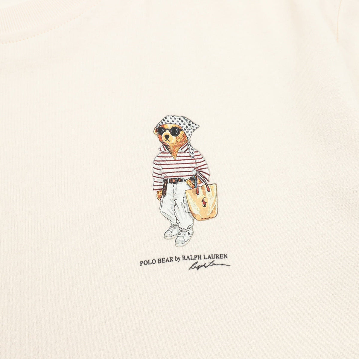 Polo Ralph Lauren Polo Bear Classic Fit Cream Cotton Short‑Sleeve T‑Shirt