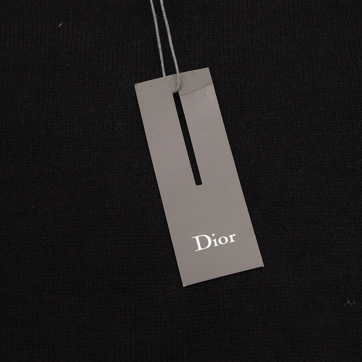 Dior Embroidered Logo Crew Neck Wool Sweater Black