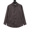 Saint Laurent Allover Logo Print Silk Shirt