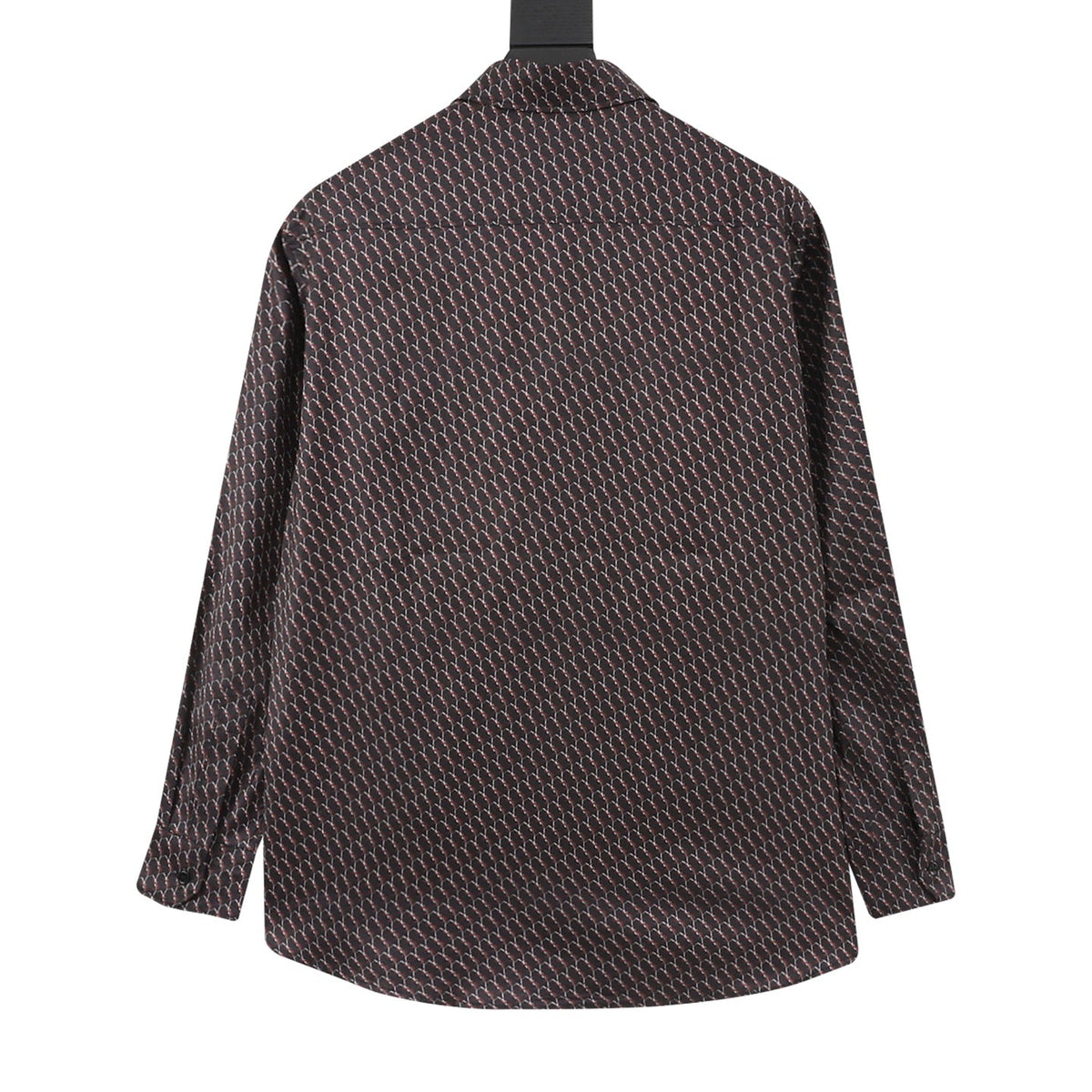 Saint Laurent Allover Logo Print Silk Shirt