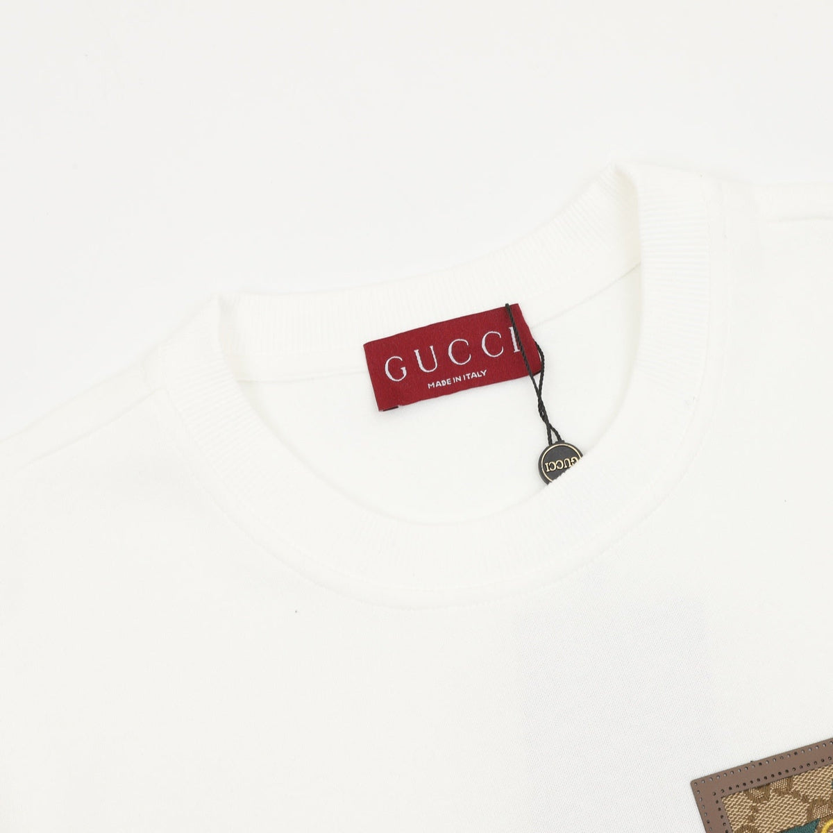 Gucci GG Canvas Pocket Horsebit Crewneck Sweatshirt White