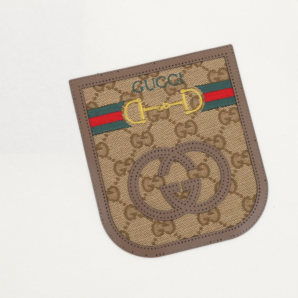 Gucci GG Canvas Pocket Horsebit Crewneck Sweatshirt White