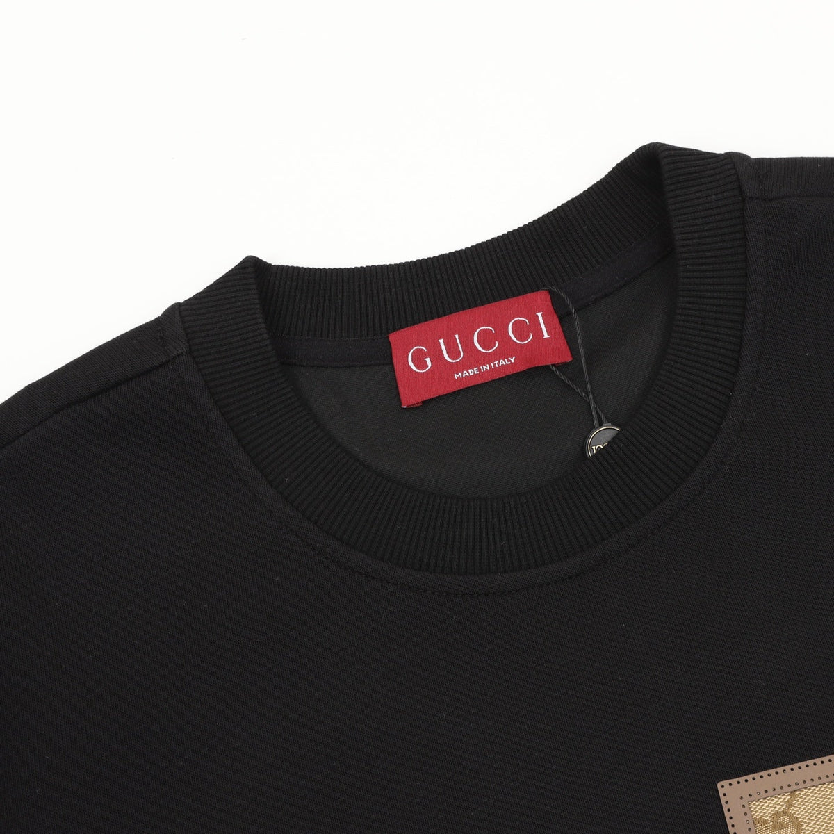 Gucci GG Canvas Pocket Horsebit Crewneck Sweatshirt Black