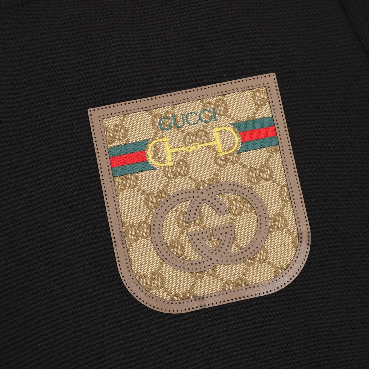 Gucci GG Canvas Pocket Horsebit Crewneck Sweatshirt Black