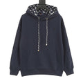Louis Vuitton Monogram Lining LV Logo Hoodie Navy