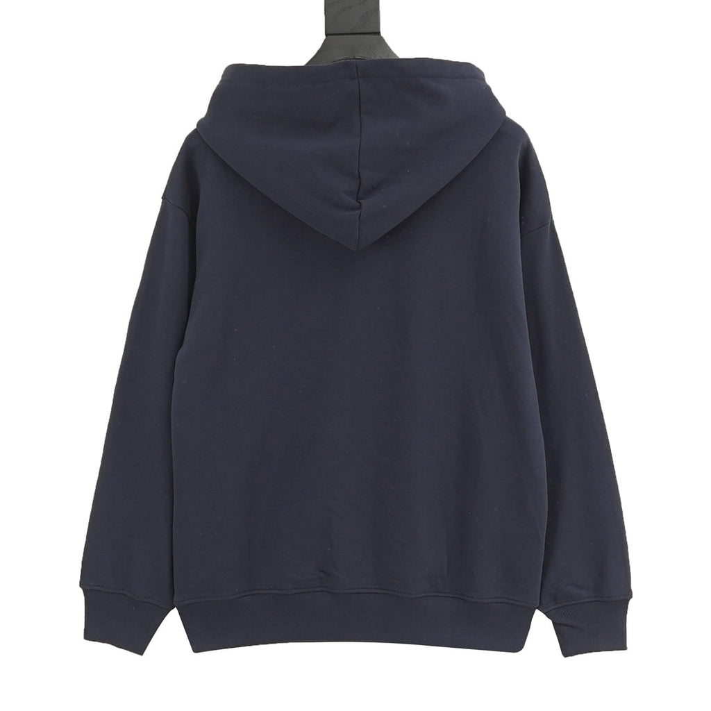 Louis Vuitton Monogram Lining LV Logo Hoodie Navy