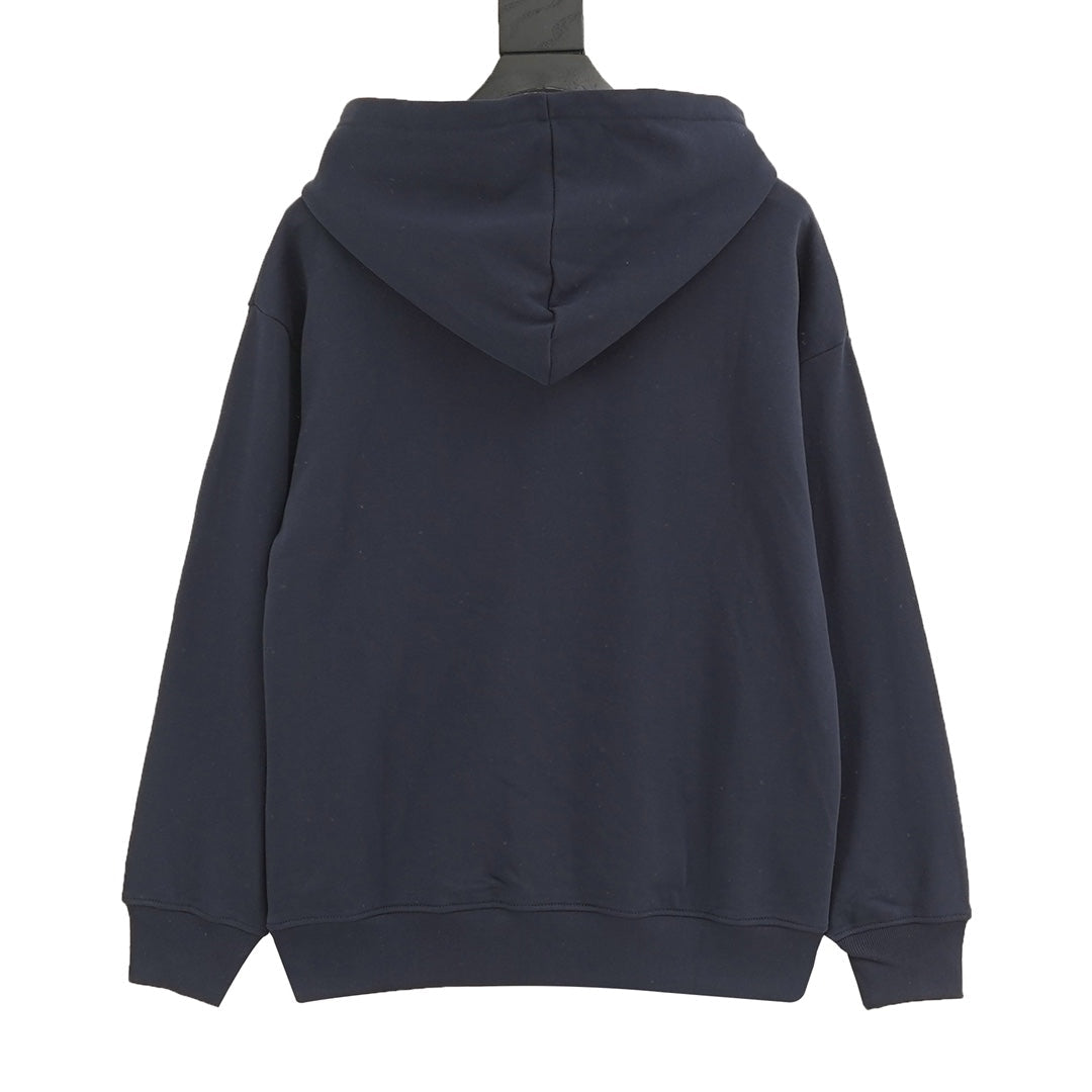Louis Vuitton Monogram Lining LV Logo Hoodie Navy