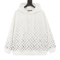 Louis Vuitton Gradient Monogram Print Hoodie White