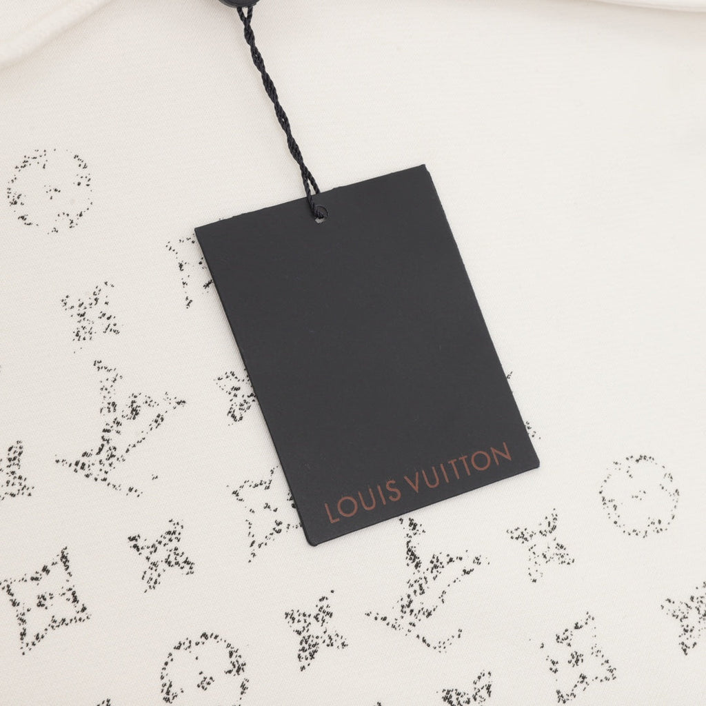 Louis Vuitton Gradient Monogram Print Hoodie White