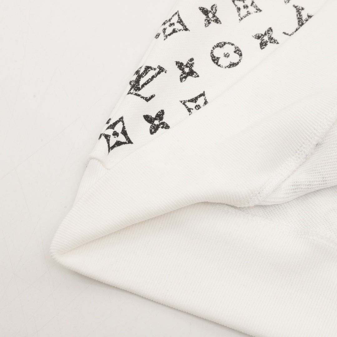 Louis Vuitton Gradient Monogram Print Hoodie White