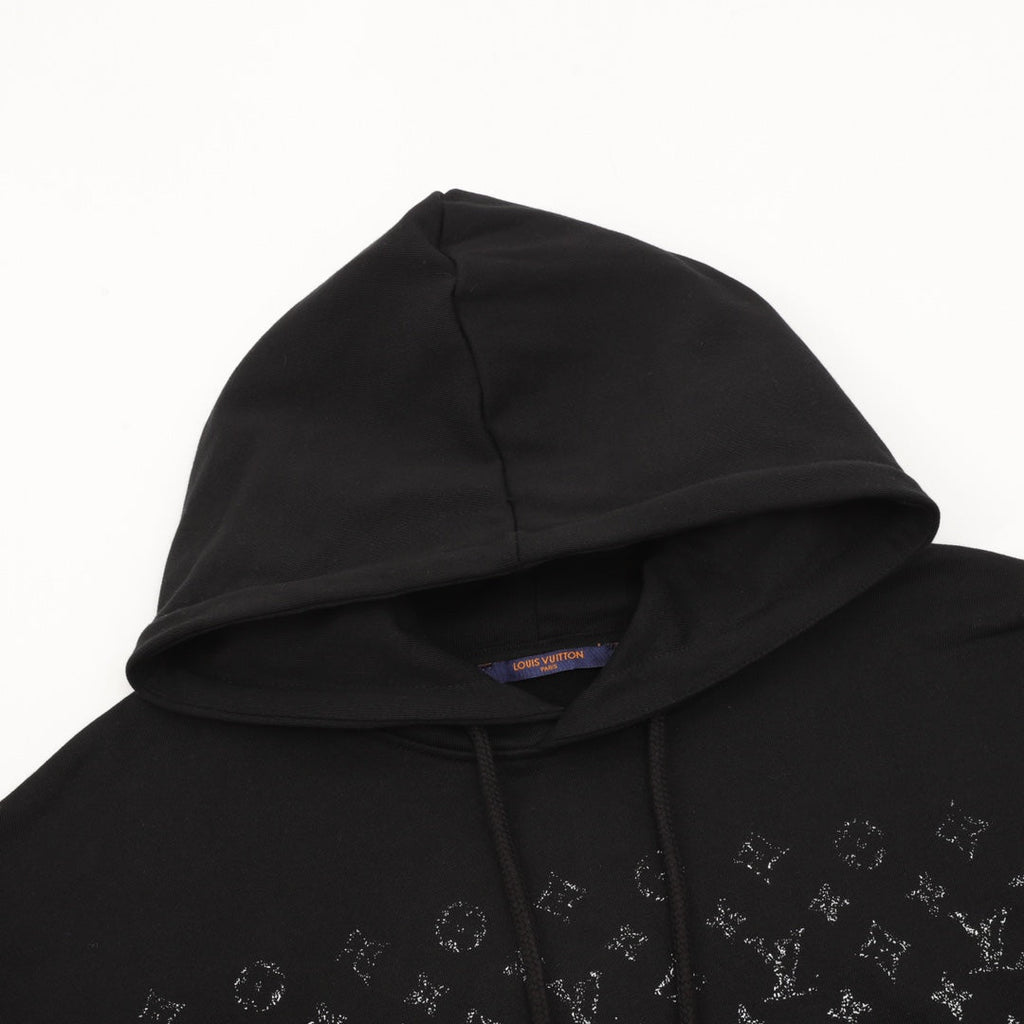 Louis Vuitton Gradient Monogram Print Hoodie Black