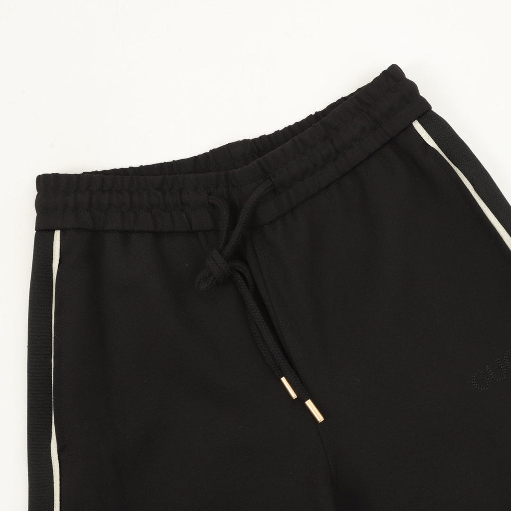 Gucci Side Stripe Logo Embroidered Jogger Pants Black