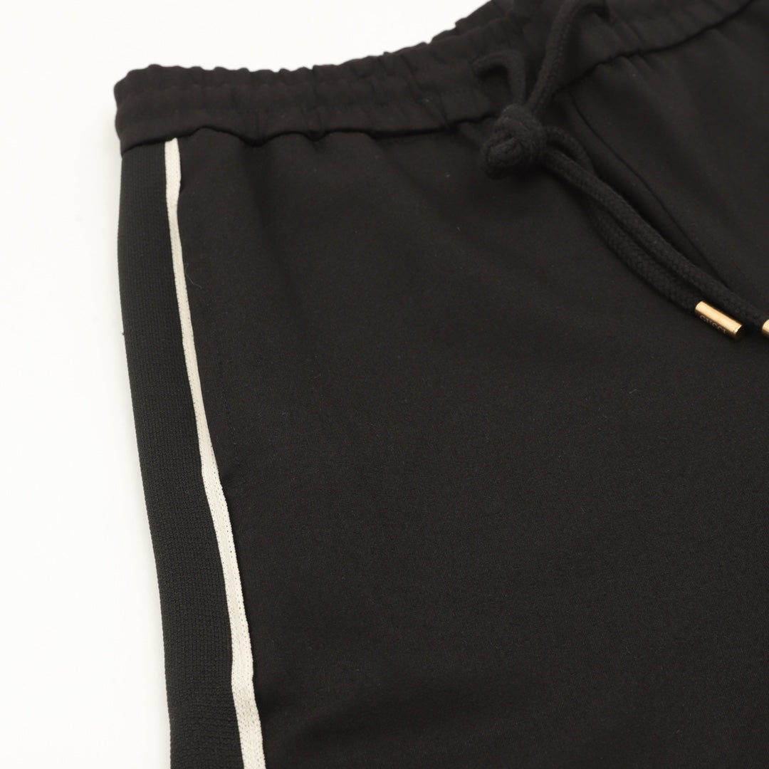 Gucci Side Stripe Logo Embroidered Jogger Pants Black