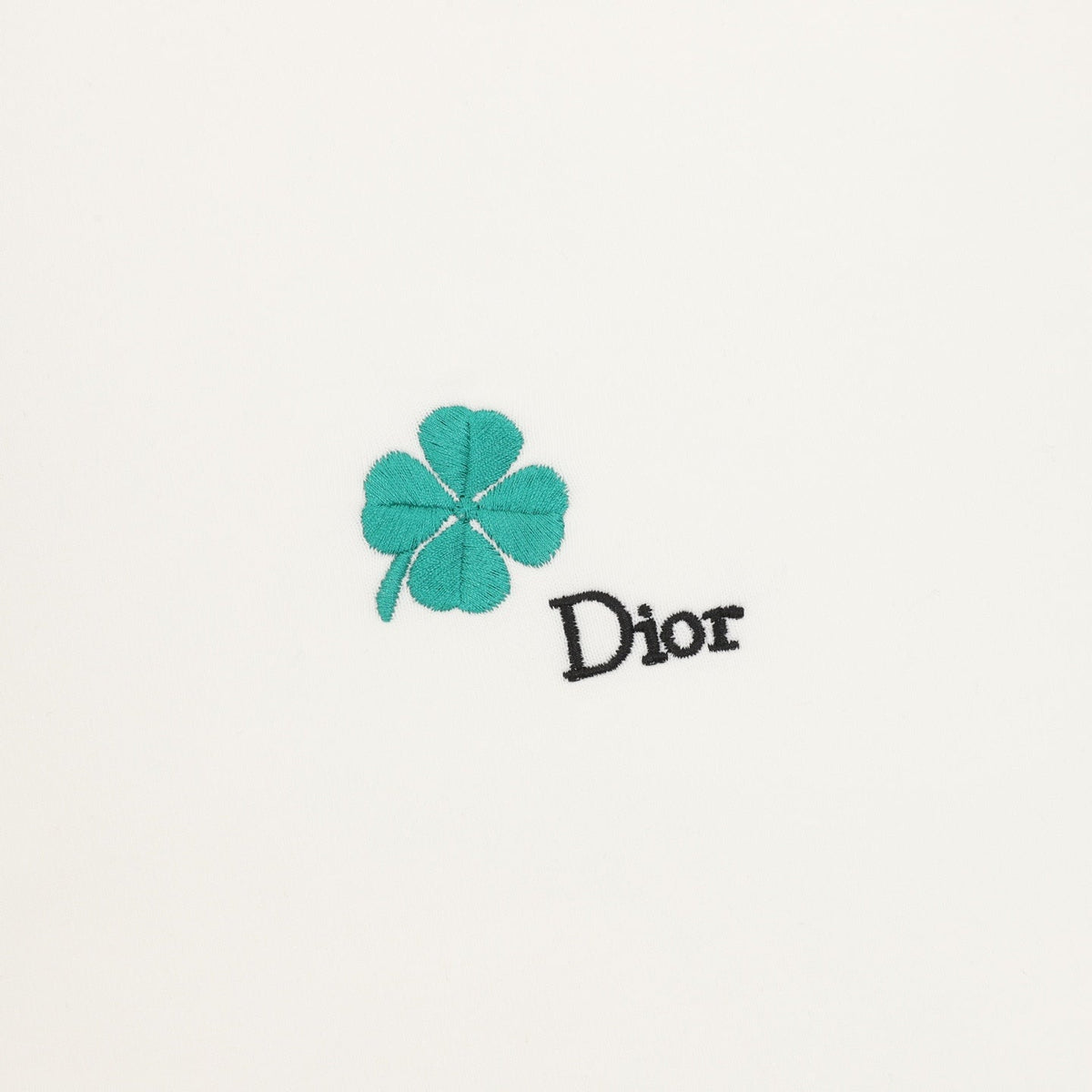 Dior Clover Embroidered Crew Neck Sweatshirt Off White
