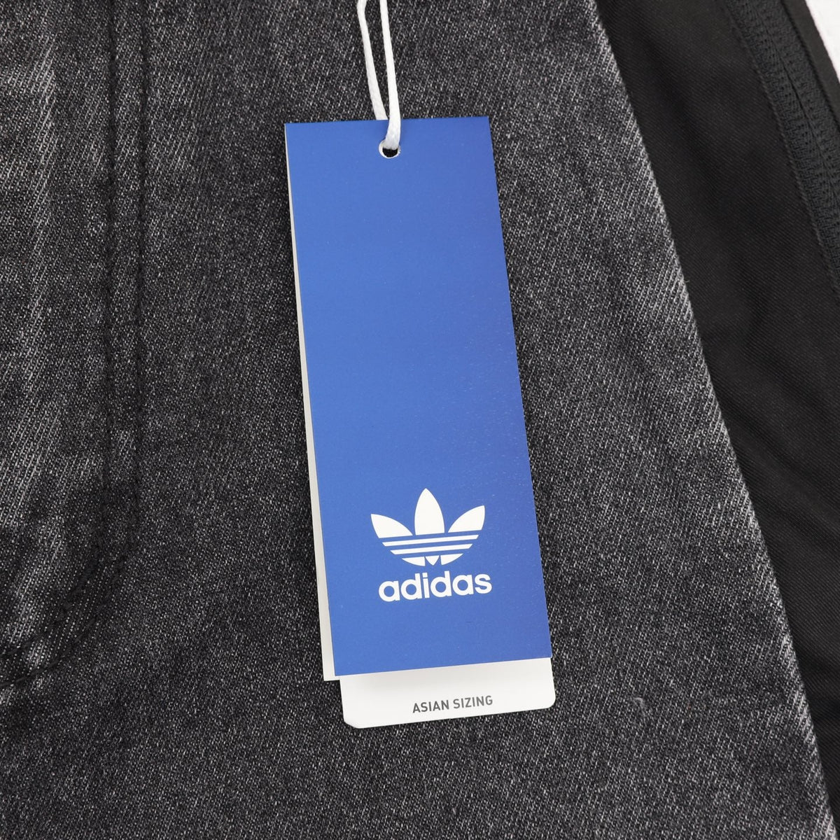 Adidas Trefoil Series Washed Grey Paneled Wide Leg Jeans
