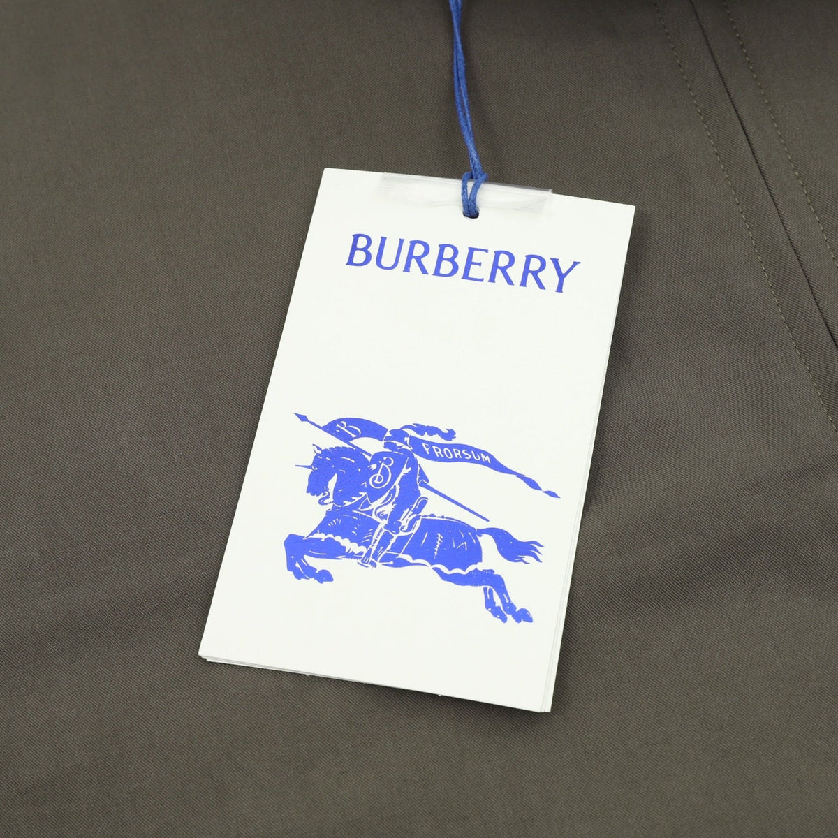 Burberry Equestrian Knight Embroidery Olive Zip Collar Jacket