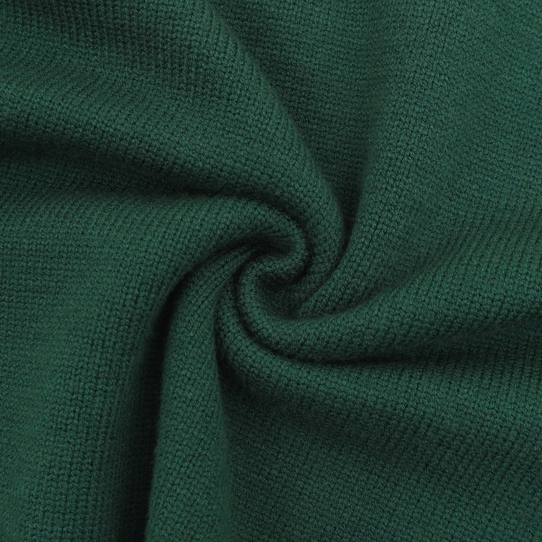 Gucci Vintage Script Logo Crew Neck Wool Sweater Green