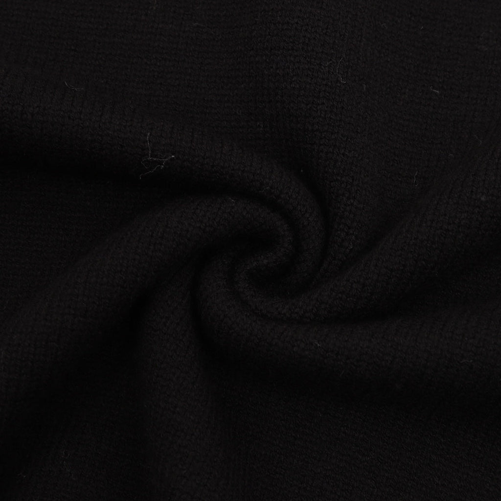 Gucci Vintage Script Logo Crew Neck Wool Sweater Black