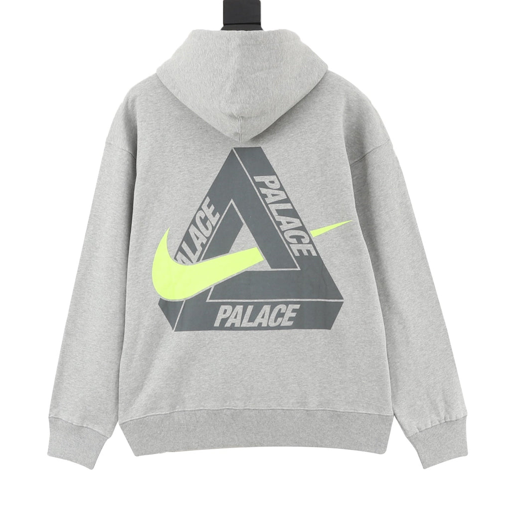 Nike x Palace Triangle Logo Pullover Hoodie Heather Grey（