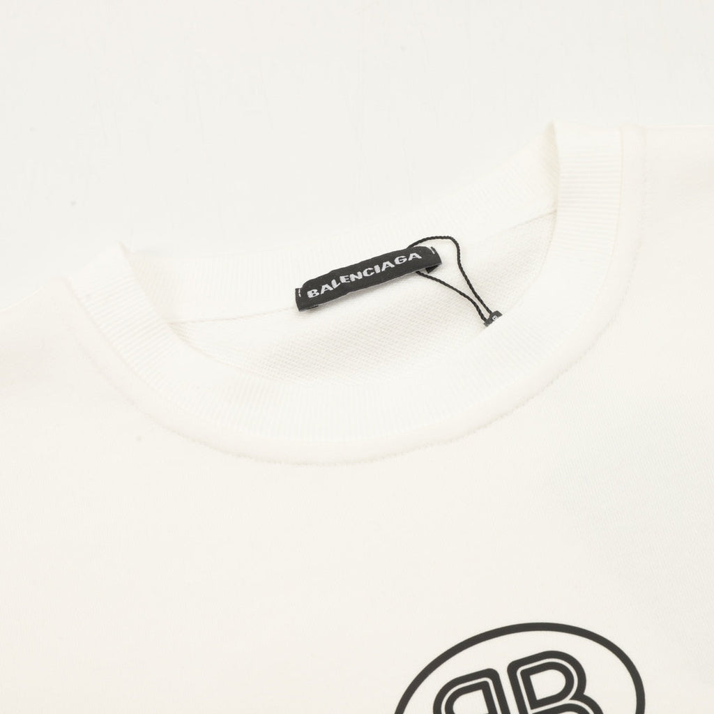 Balenciaga Bad Poker Player Series White Crew Neck Sweatshirt
