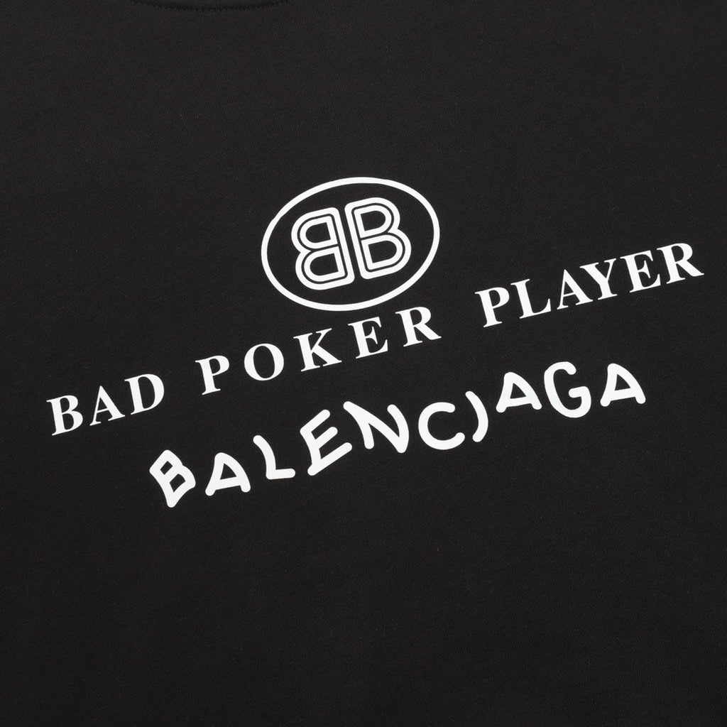 Balenciaga Bad Poker Player Series Black Crew Neck Sweatshirt