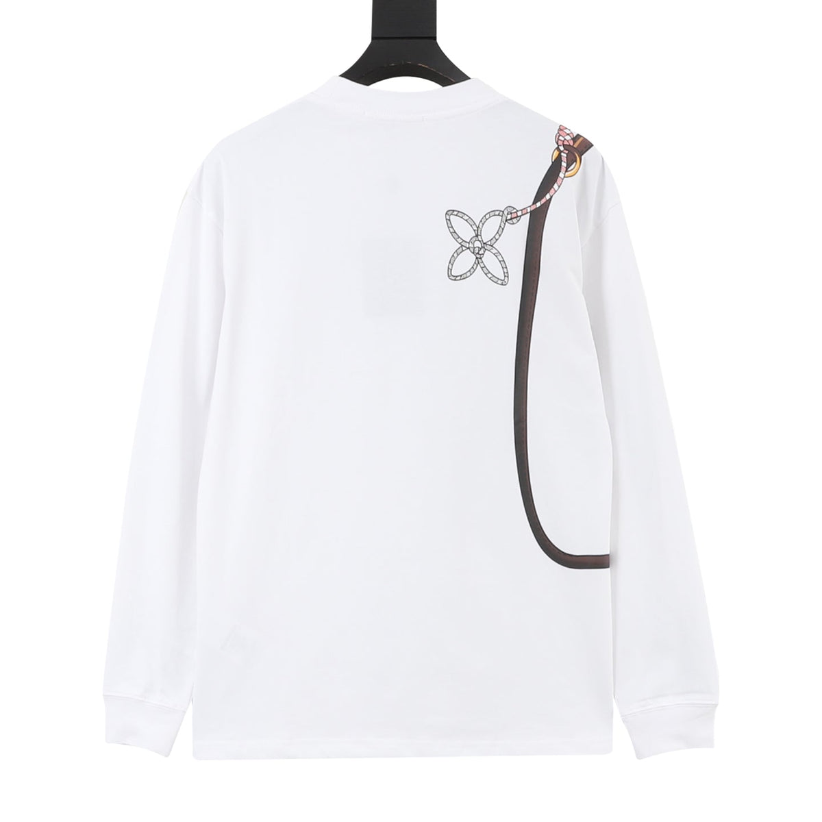 Louis Vuitton Handbag Graphic Print Long Sleeve T-shirt White