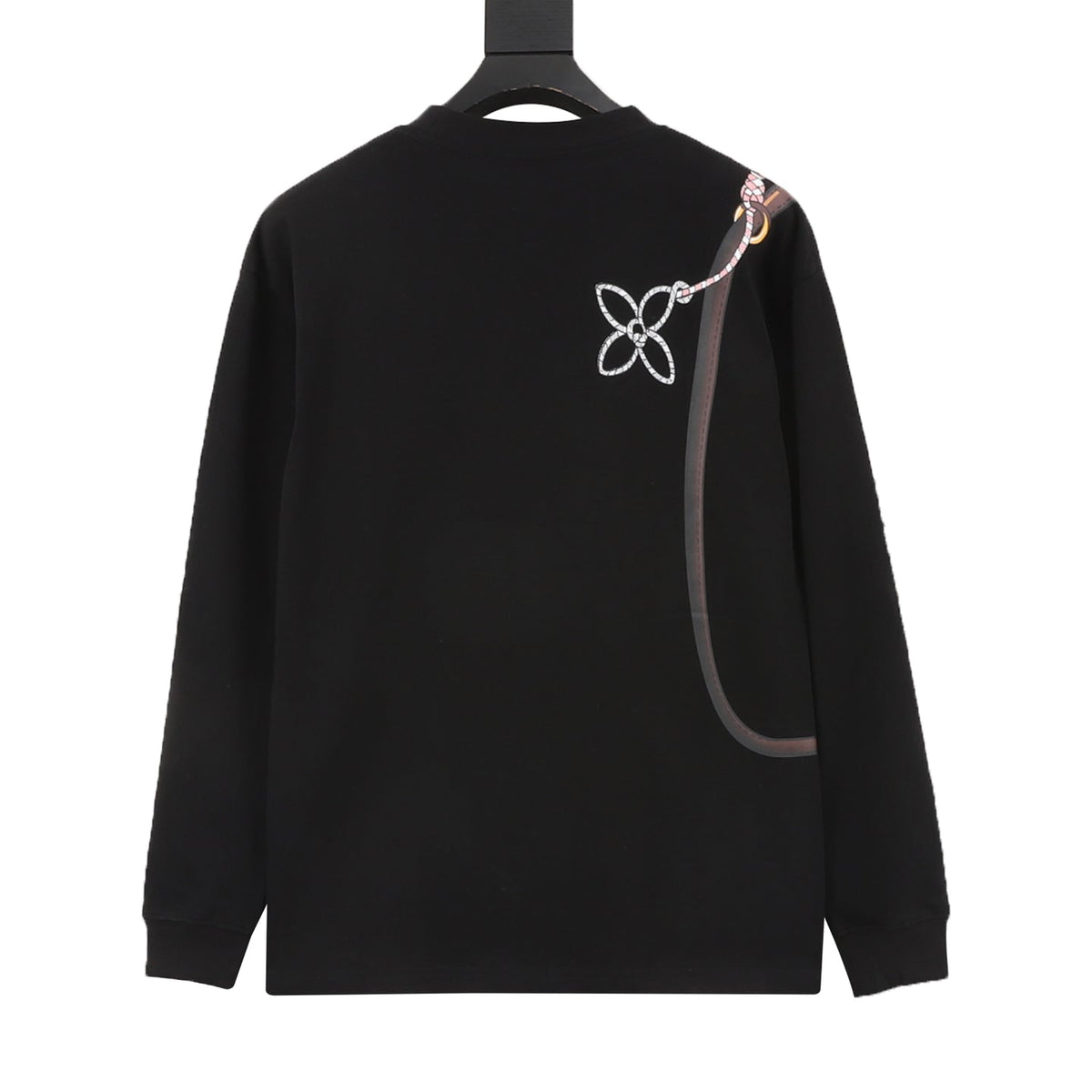 Louis Vuitton Handbag Graphic Print Long Sleeve T-shirt Black