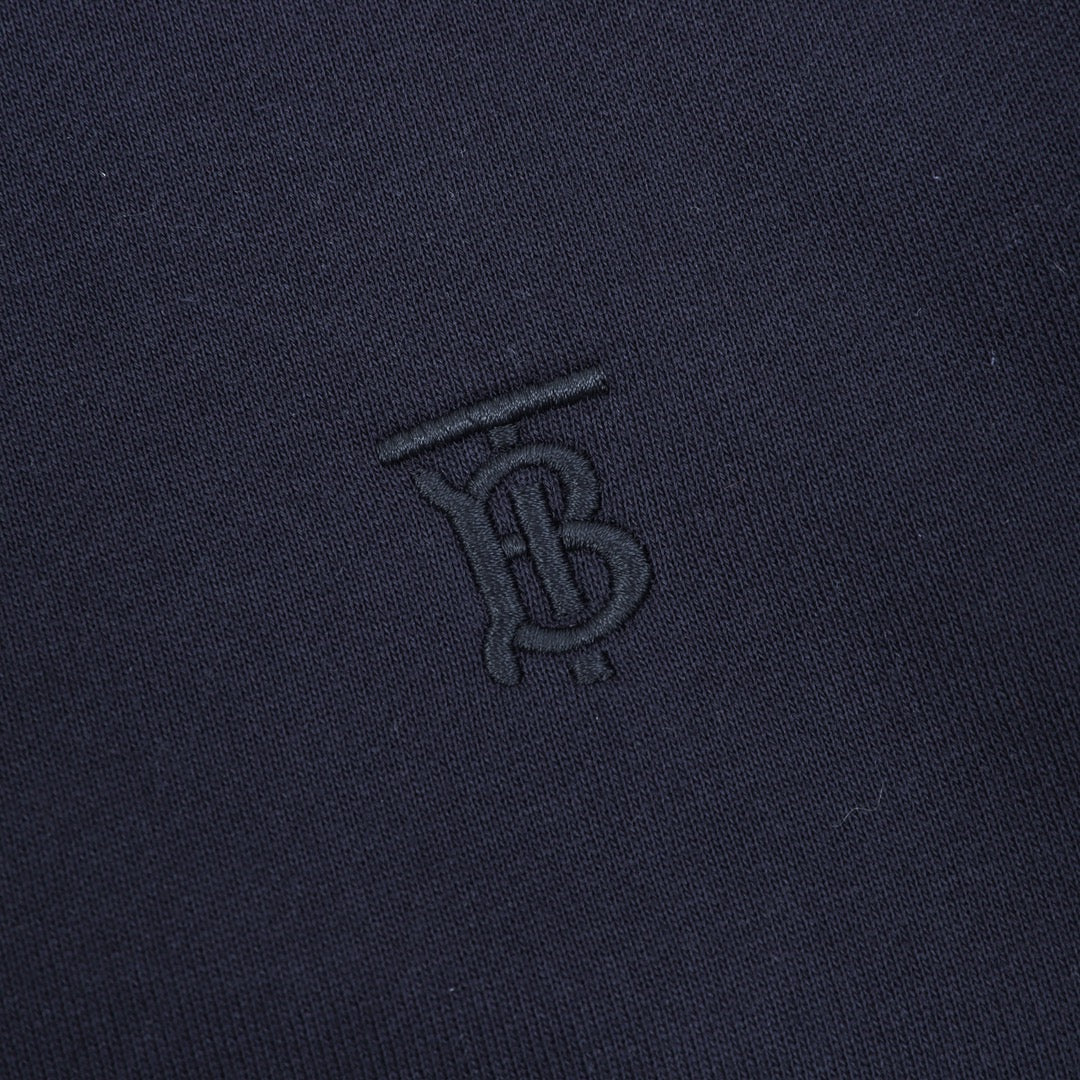 Burberry Vintage Check Panel Navy Zip Up Hoodie