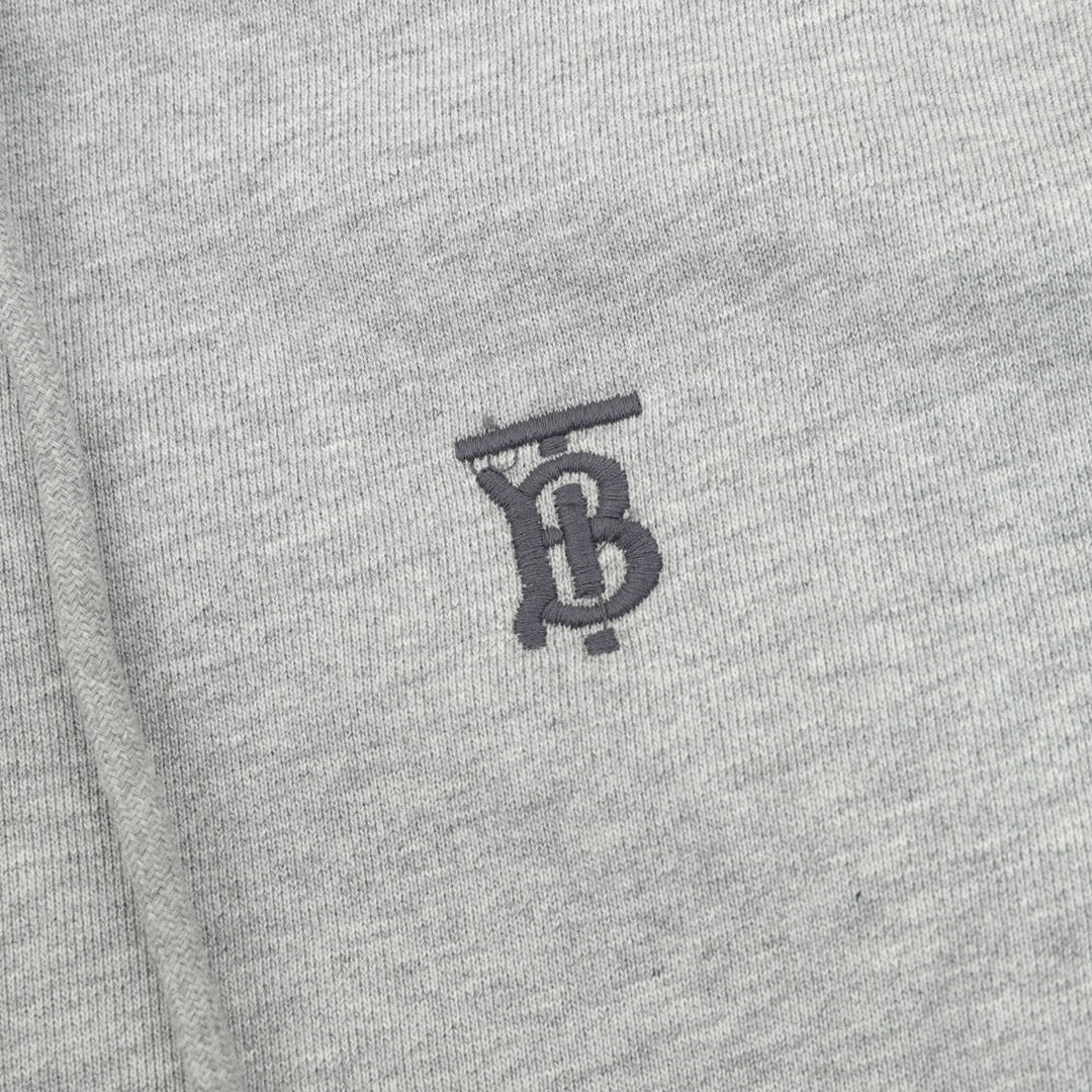Burberry Vintage Check Panel Grey Zip Up Hoodie