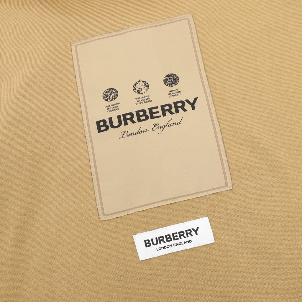 Burberry London England Logo Patch Camel Hoodie