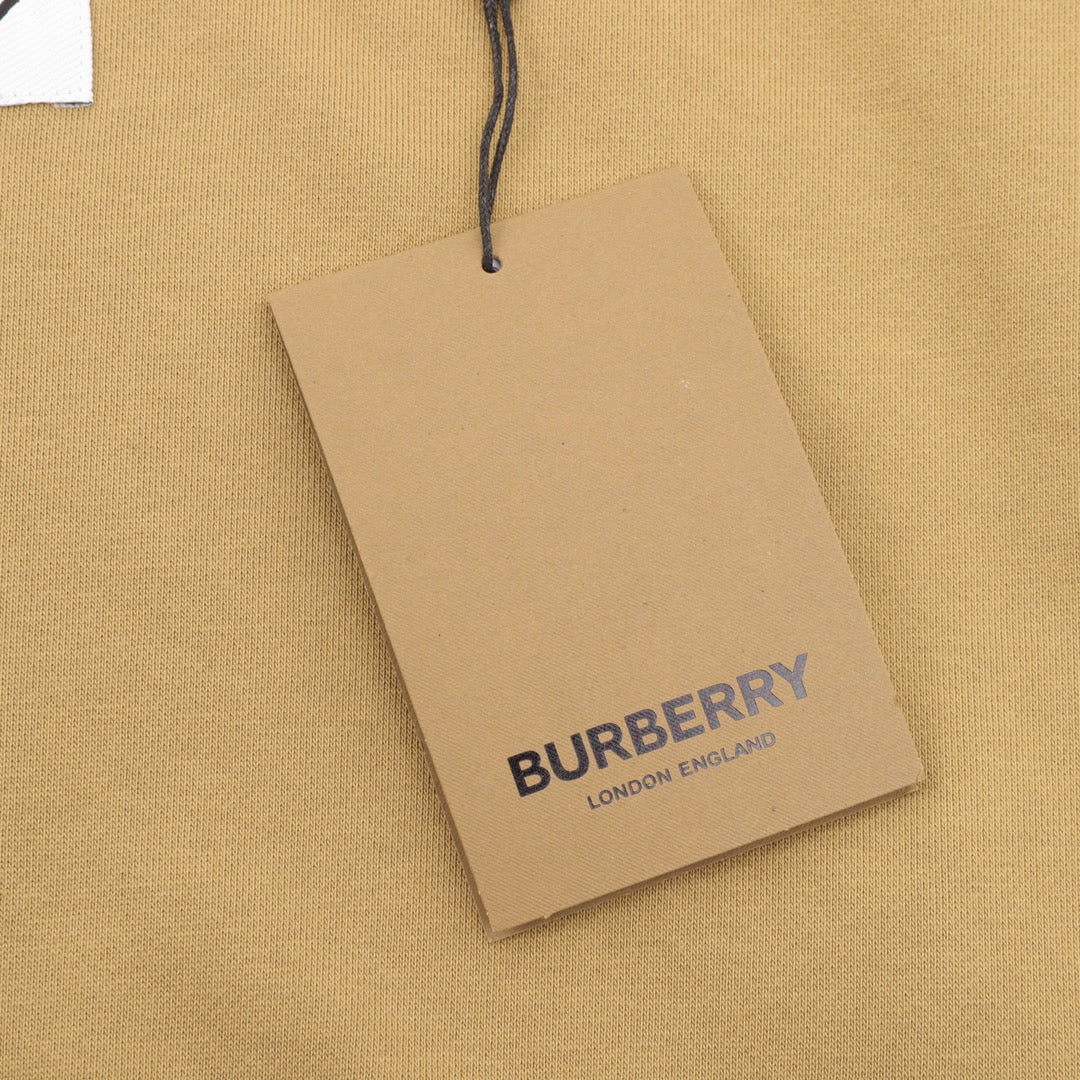 Burberry London England Logo Patch Camel Hoodie